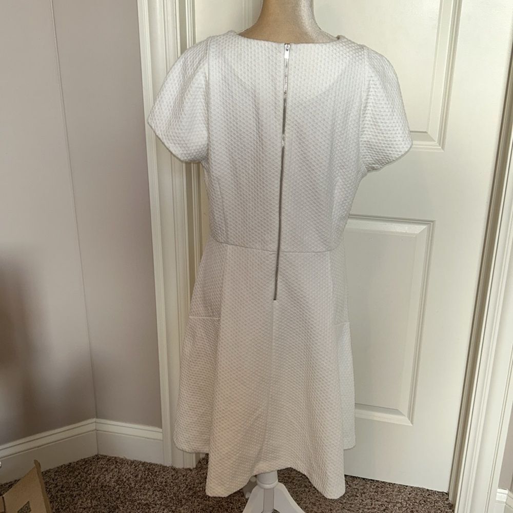 NWT Banana Republic DIAMOND JACQUARD FIT-AND-FLARE Dress (size 16) - Picture 12 of 12